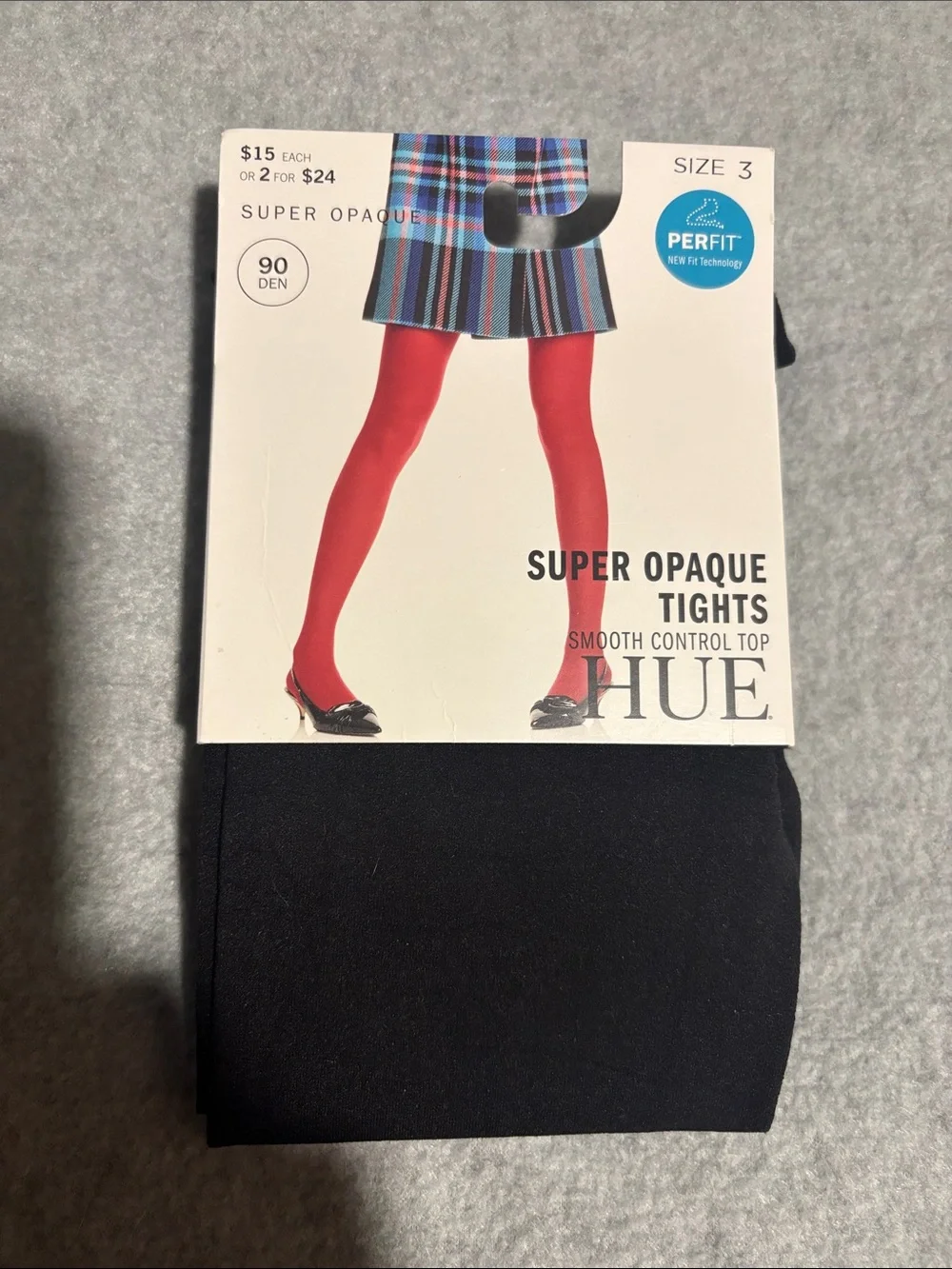 HUE Super Opaque Tights - Black
